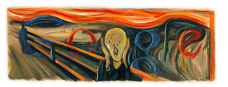 Google Anniversaire d'Edvard Munch - 12 décembre 2006